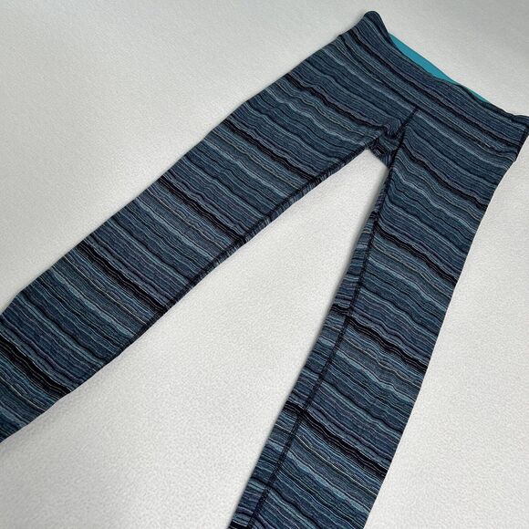Lululemon Women 6 Wunder Under Pant III Space Dye Twist Naval Blue Peacock Blue - Picture 1 of 6